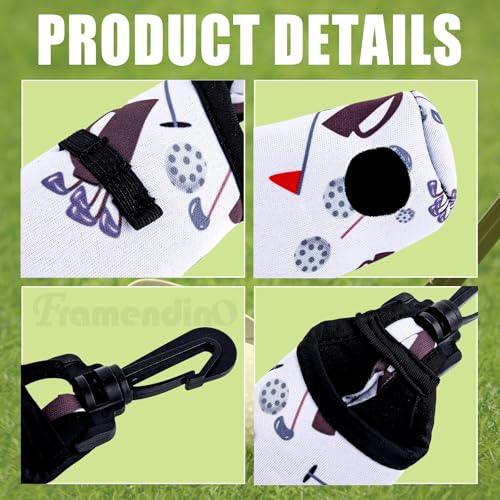 Framendino, Golf Ball Carry Bag Golf Tee Holder Pouch Keychain Belt Clip for Men Women Sports Storage Gifts Accessories