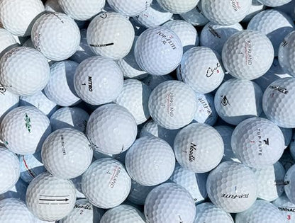 50 Store Brand Assorted Value Used Golf Balls in Reusable Mesh Bag - Near Mint Condition - 4A/3A - White