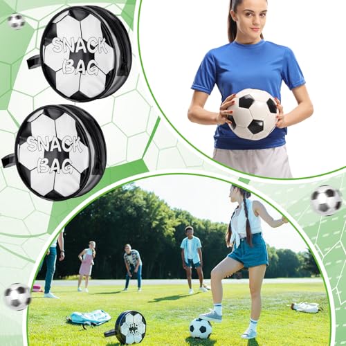 Reginary 12 Pcs Soccer Snack Bags for Team Gifts Soccer Goodie Clear Treat Candy Pouch Bags PVC Waterproof with Zipper Party Favors for Team Birthday Gifts Sport Supplies - style: Soccer Snack Bag
