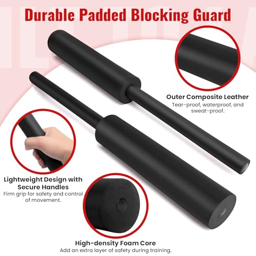 Padded Blocking Guards, Basketball Blocking Sticks, 2 Pack Basketball Pads for Training, Padded Contact Sticks for Football, Boxing, Martial Arts, Lacrosse, MMA