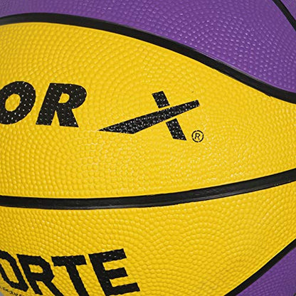 Vector X Forte Basketball, Size 3, Yellow/Purple