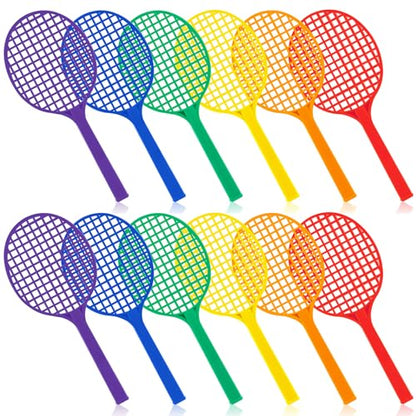 Seenelling Plastic Paddleball Racket PE Equipment for Elementary School Paddle Ball Racket with Lanyard Physical Education Classes Equipment 6 Colors