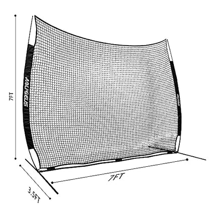 Sports Barrier Net,Sports Net,Barricade Backstop Net,Perfect for Baseball,Softball,Soccer, Basketball,Lacrosse - style: 7X7Ft-Black