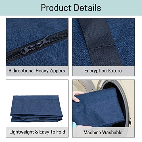 VISEMAN Baseball Softball Bow Style Net Replacement Bag Only,Baseball Practice Net Bag,Baseball Net Duffel Bag - Fits 7 x 7 Practice Net Systems for Teams & Coaches - color: Dark Blue