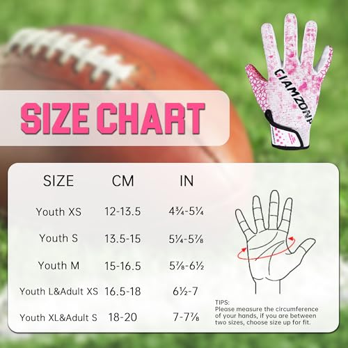 AIGEVTURE Youth Football Gloves Snug Fit Junior Boys Girls