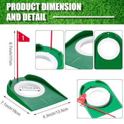 Lenwen Indoor Mini Golf Putting Set for Kids & Family Include 2 Adjustable Golf Putter for Right or Left Handed Players 10 Practice Balls 6 Putting Cup with Flags for Backyard Office Fun Game & Gift