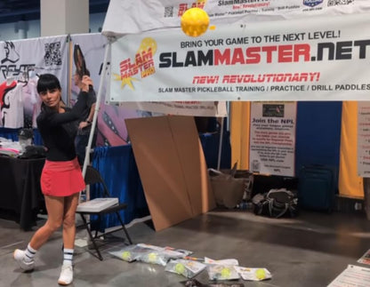 Slam Master Pro Pickleball Training Paddle – Graphite Practice Drill Paddle to Improve Hand-Eye Coordination, Control & Consistency – Indoor/Outdoor Pickleball Trainer