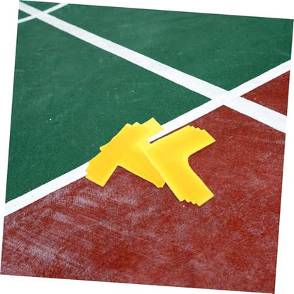 Kisangel 12pcs Court Marking Kit Durable Wind Resistant Lines for Easy Outdoor Sports Boundary Layout for Basketball Soccer Other Games Weatherproof User Friendly Design