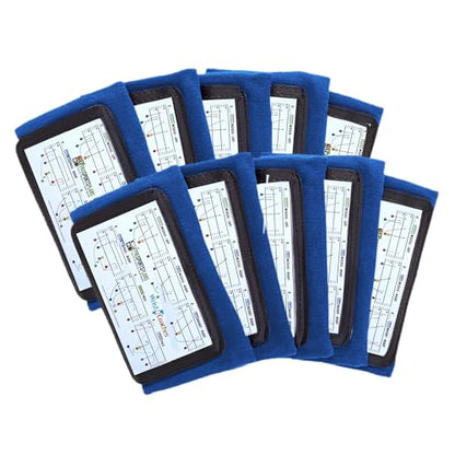Football Play Wristbands - Youth Quarterback Gear - Wristband Playbook for Football and Softball Signs - color: Royal Blue