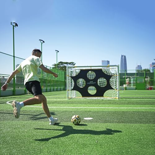 Soccer Goal Target Net with 10 Scoring Zones, Compatible with All 8'x6'/ 12'x6'/ 14'x7' Soccer Goals