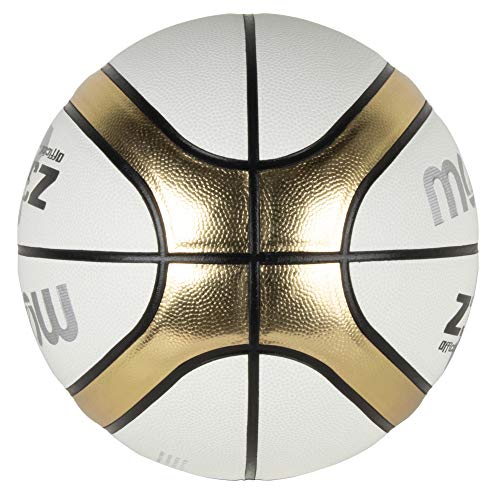 Molten Z3700 B7Z3700-WZ Basketball, No. 7, for Boys Over Junior High School Students, Synthetic Leather, White x Gold