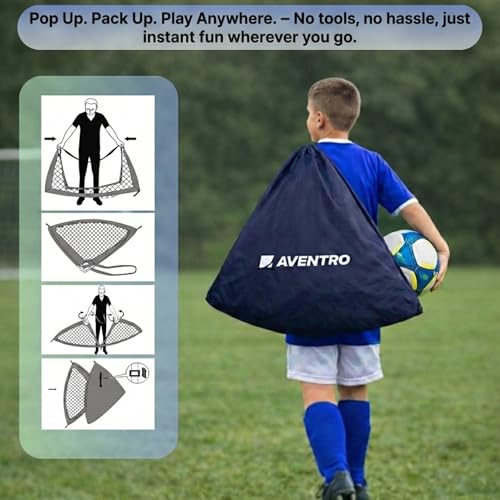 Premium Soccer Goal Set for Indoor & Outdoor – Improved Durability - Pop-Up Net with a Special Target, Ball and Multipurpose Pump, Cones & Sandbags to Support Maximum Stability (3x4 ft)