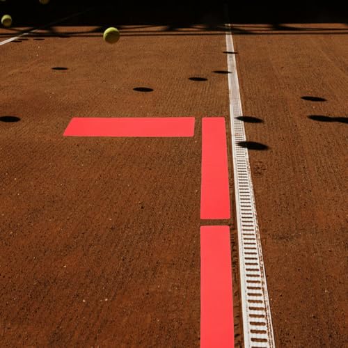 6pcs Court Line Marker Kit Boundary Markers Lines Set for Basketball Tennis Volleyball Badminton Pickleball Net Court Outdoor Indoor Training