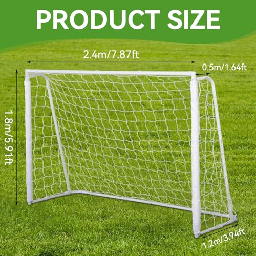 Soccer Goal Net, Soccer Replacement Goal Nets Sports Soccer Goal Post Net Full Size Football Goal Post Netting for Sports Match Training - size: 8X6FT