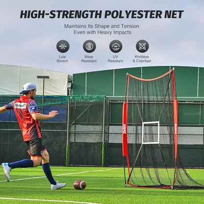 ZELUS Football Kicking Net and Adjustable Weighted Vest Bundle