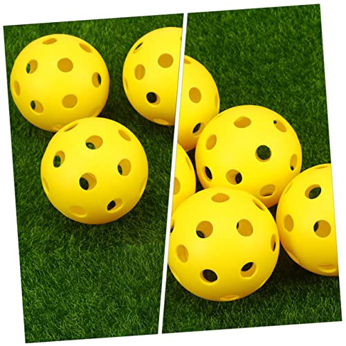 Yardwe Golf Ball Indoor Practice Balls Golfing Hollow-Out Balls Golfing Practice Tools Balls for Golfing - color: Yellow