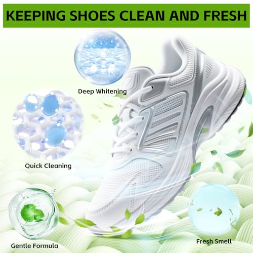 X-SMILE Sneaker Cleaning Kit, Foam Cleaner for White Shoes, PU & Synthetic, Canvas, Mesh & Rubber, Brush, Towel & Wipe 100ml