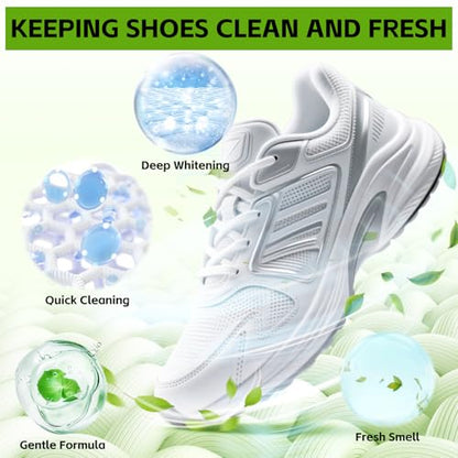 X-SMILE Sneaker Cleaning Kit, Foam Cleaner for White Shoes, PU & Synthetic, Canvas, Mesh & Rubber, Brush, Towel & Wipe 100ml