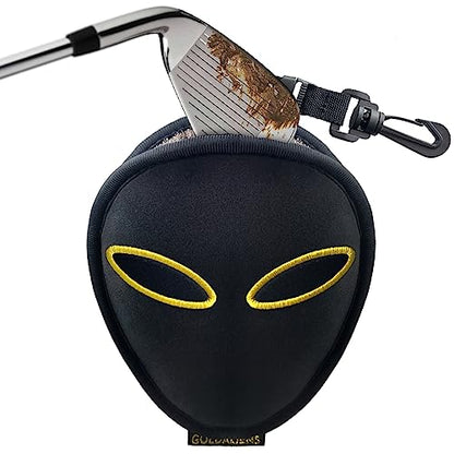 Golf Club Cleaner & Ball Cleaning Bag,Original Three-Layer Fabric Waterproof Technology,Golfer's Ultimate Green Clean Scrub Equipment Accessories,Removable Clips to Support Machine Washing - color: Black