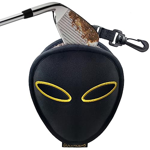 Golf Club Cleaner & Ball Cleaning Bag,Original Three-Layer Fabric Waterproof Technology,Golfer's Ultimate Green Clean Scrub Equipment Accessories,Removable Clips to Support Machine Washing - color: Black