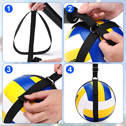 TOBWOLF Volleyball Spike Trainer, Elastic Self-Training Volleyballs Resistance Band, Volleyball Equipment Training Aid Improves Serving, Jumping, Arm Swing Mechanics and Spiking Power - color: Standard Volleyball Spike Trainer
