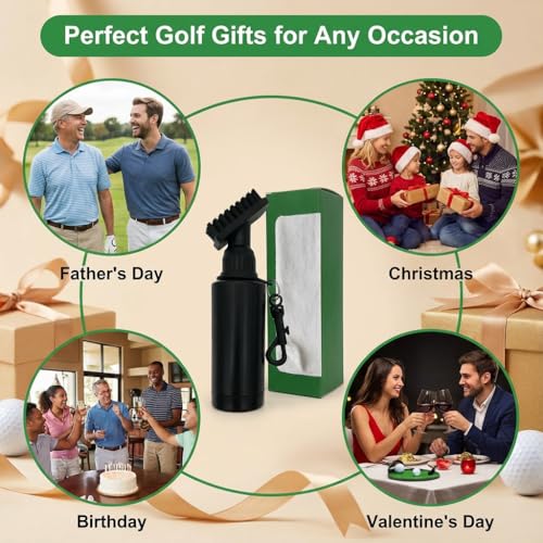 Golf Club Cleaner Brush, with 4 Oz Squeeze Water Bottle, Pro Golf Water Brush, Water Washer Scrub, Golf Accessories Gifts for Men