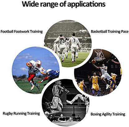 Speed Agility Ladder Training Set, 12 Rung 20Ft Agility Ladder, 12 Disc Cones, 4 Steel Stakes, Resistance Parachute with Carry Bag