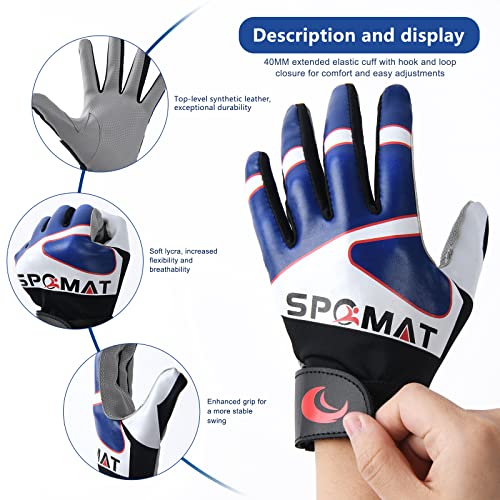 Youth Baseball Batting Gloves for Kids Boys Girls Ages 5-12 - color: Vibrant Blue, size: Youth XS/S (5.5in-6 in)