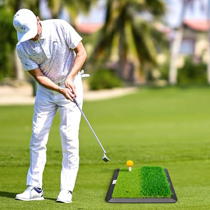 LYDARZ Golf Hitting Mat, Turf Golf Practice Mat for Indoor/Outdoor Driving, Chipping & Putting Training, Golf Training Accessories & Gift for Men & Women