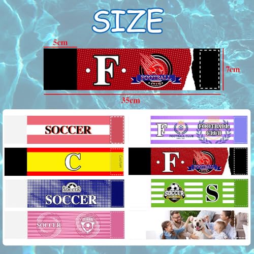 Solarix Custom Soccer Armband, Personalized Team Logo & Name Tag, Waterproof Reusable, Sports Souvenir for Kids Youth & Adults