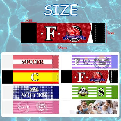 Solarix Custom Soccer Armband, Personalized Team Logo & Name Tag, Waterproof Reusable, Sports Souvenir for Kids Youth & Adults