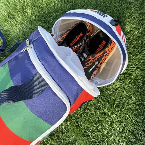 Soccer Ball Duffle Bag Backpack, 2-in-1 Convertible Design, 24 x 9 x 9 inches