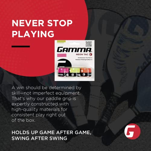 GAMMA Sports Neon Tennis Overgrips - High Performance and Moisture Wicking, Also for Pickleball, Padel, Racquet Sports OG – Dri, Safari, or Tac - style: Neon Tac OG