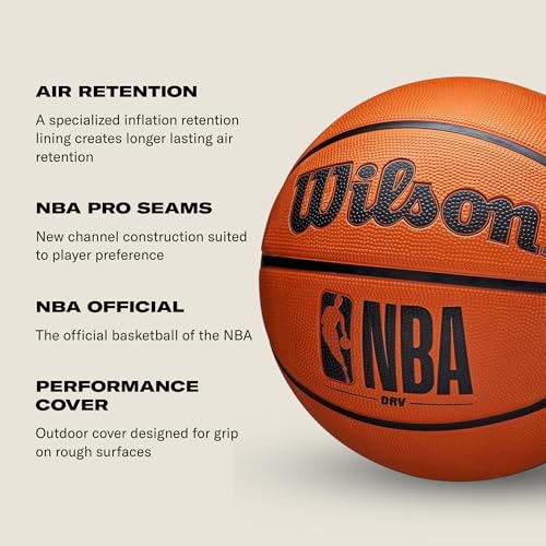 WILSON NBA DRV Series Basketball - color: Brown, size: Size 5 - 27.5", style: DRV