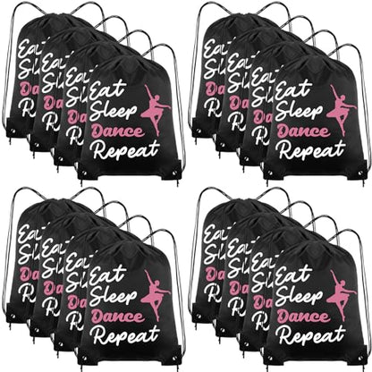 Windyun 16 Pcs Ball Drawstring Backpack Bulk Lightweight Draw String Bags Cinch Bags Drawstring Cinch Sack Tote(Dance) - style: Dance