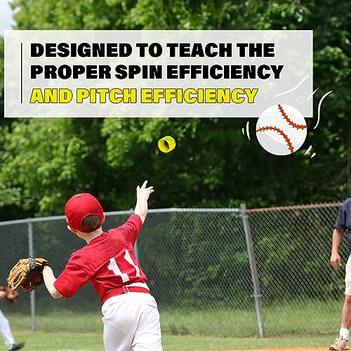 Tomaki Baseball Throwing Trainer, Baseball Pitching Trainer Throwing Spin Trainers, Softball Spinner for Pitchers Baseball Speed Ball Baseball Training Equipment-4 Packs