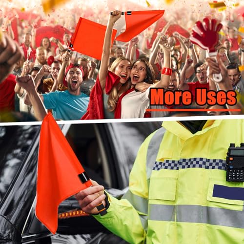 Volleyball Line Judge Flags, 4-Pack Referee Flags for Volleyball Matches