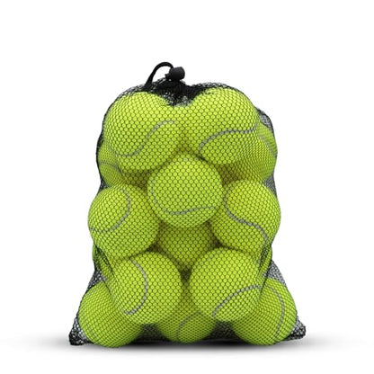 SHYUJAJIE Tennis Balls, 20 Pack Training Tennis Balls,High Elasticity Practice Tennis for Beginner, Exercise Playing Balls for Pet Dog - color: Yellow