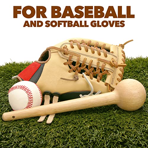 AliBall Baseball Glove Mallet - Quick Create Ball Shaped Pocket for Softball Glove - One Piece Solid Construction for Breaking in Glove - color: Natural colour