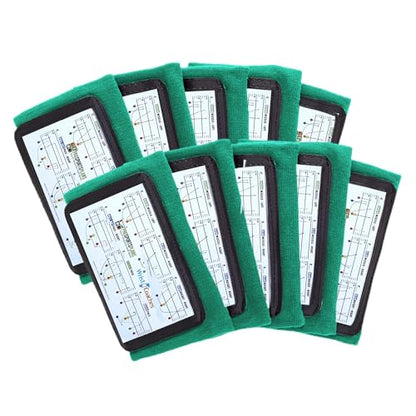 Football Play Wristbands - Youth Quarterback Gear - Wristband Playbook for Football and Softball Signs - color: Green
