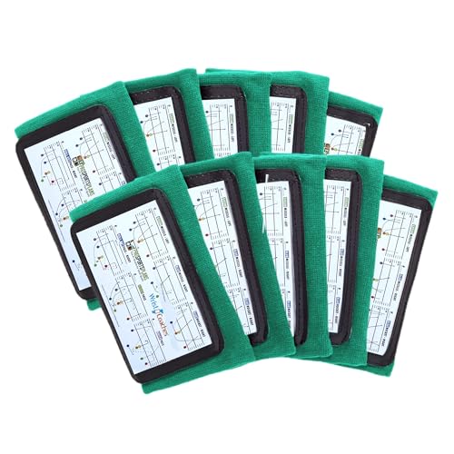 Football Play Wristbands - Youth Quarterback Gear - Wristband Playbook for Football and Softball Signs - color: Green