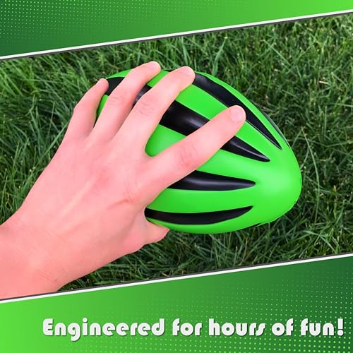 Spiral Foam Football - Soft Foam Football for Kids - 9 Inches - American Football - 1 Each - color: Green/Black
