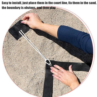 Volleyball Boundary Tape - Grass Court Line Markers, Lightweight Setup Kit with Carry Case | Durable Field Strips for Sun Games, Backyard Matches, Lake Outings, College Sports, and Outdoor Practice