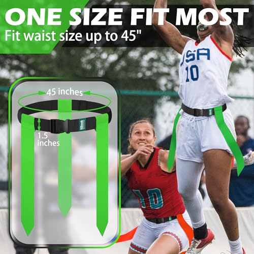 Flag Football Belts for Youth, Kids and Adults Sport Team Building and Competition Training