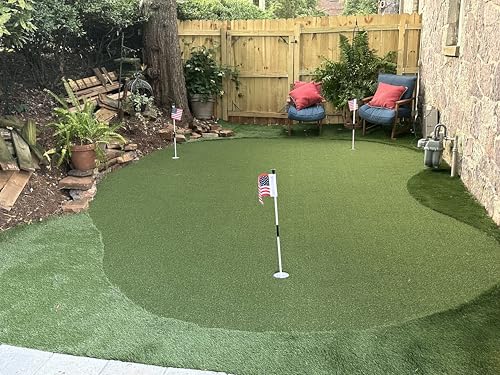 Professional Synthetic Nylon Turf Artificial Grass Indoor or Outdoor Practice Putting Golf Green 12 feet x 15 feet with 3 Precut Holes