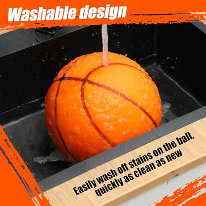 JellyArch 2 Pcs Silent Basketball Size 7 (29.5") Indoor Soft Foam Basketball Official Sports Ball Elastic Inside for Youth Dribbling Training Practice Ball