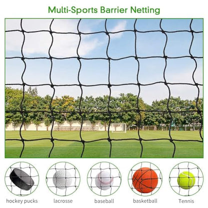 Baseball Softball Backstop Nets, Heavy Duty Sports Netting Barrier #18 Baseball Netting 10'x10'/10'x20'/15'x15'… - size: 10*50ft