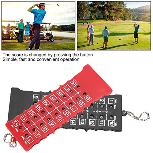 2Pcs 18 Holes Golf Score Card,Golf Stroke Counter Golf Score Card Counter Scoreboard Training Practice Competition Accessory