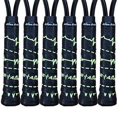 ALIEN PROS Tennis Racket Grip Tape – Tac Moisture Feel Tennis Grip – Tennis Overgrip Grip Tape Tennis Racket – Wrap Your Racquet for High Performance - style: 6-Pack Yellow Beats