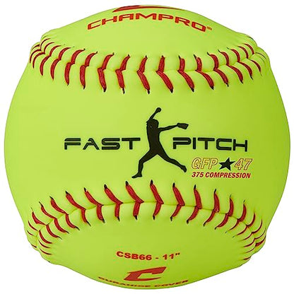 Champro Recreational Fast Pitch Softballs with Durahide Cover 12 PK - size: 11"